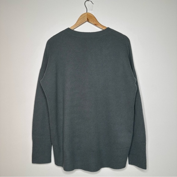 Theory Karenia F Cashmere Slouchy Pullover Sweater Size Small Green - Picture 7 of 10